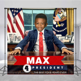 Aperturee Aperturee White House Office Custom Photo 4th Birthday Backdrop